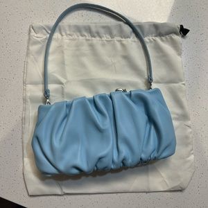 Staud bean ruched leather shoulder bag